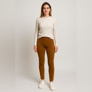 Definitions by D Jeans Tan Brown Cord Leggings M (6–8) Ribbed, 65% Cotton Blend